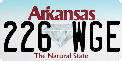 AR license plate 226WGE