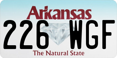 AR license plate 226WGF