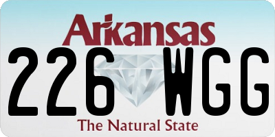 AR license plate 226WGG