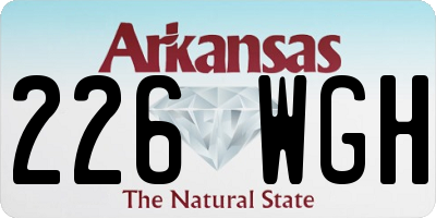 AR license plate 226WGH