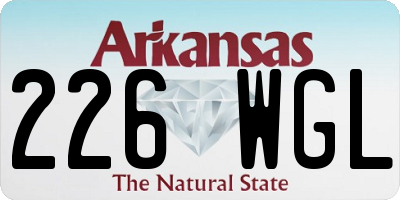 AR license plate 226WGL