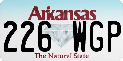 AR license plate 226WGP