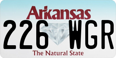 AR license plate 226WGR