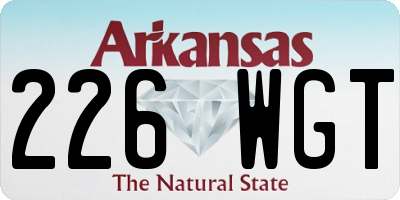 AR license plate 226WGT