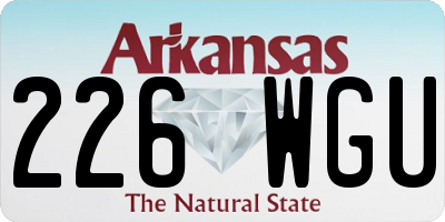 AR license plate 226WGU