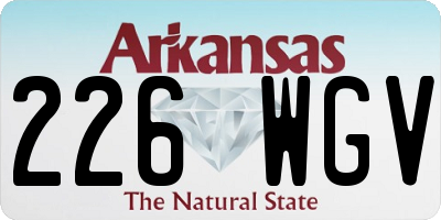 AR license plate 226WGV