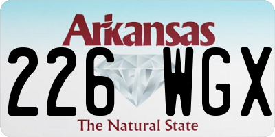 AR license plate 226WGX