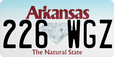 AR license plate 226WGZ