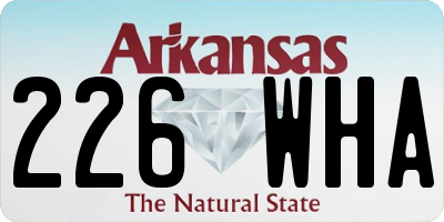 AR license plate 226WHA
