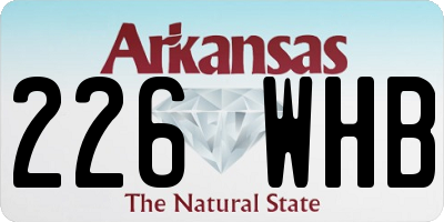 AR license plate 226WHB