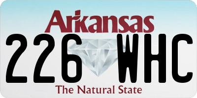 AR license plate 226WHC