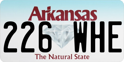 AR license plate 226WHE