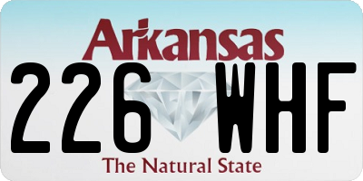 AR license plate 226WHF