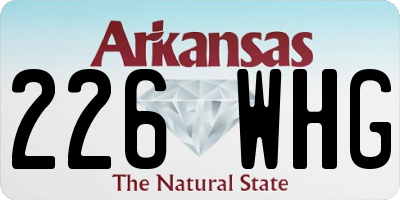AR license plate 226WHG