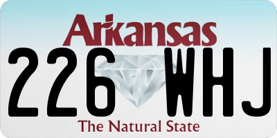AR license plate 226WHJ