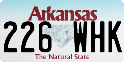 AR license plate 226WHK