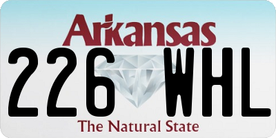 AR license plate 226WHL