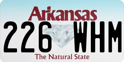AR license plate 226WHM