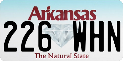 AR license plate 226WHN