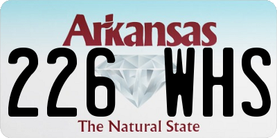 AR license plate 226WHS