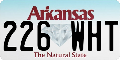 AR license plate 226WHT