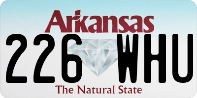 AR license plate 226WHU