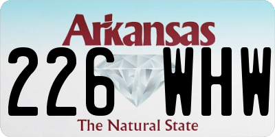AR license plate 226WHW