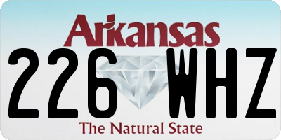AR license plate 226WHZ