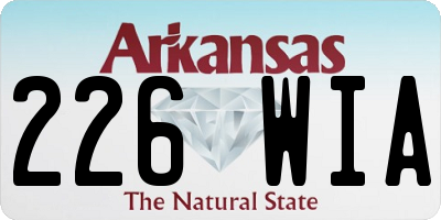 AR license plate 226WIA