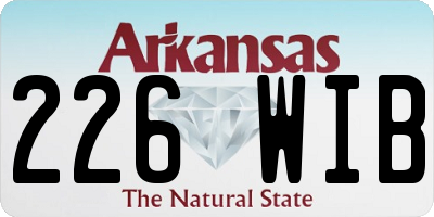 AR license plate 226WIB