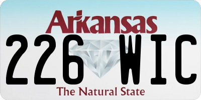 AR license plate 226WIC