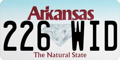 AR license plate 226WID