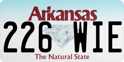 AR license plate 226WIE
