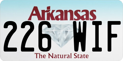 AR license plate 226WIF