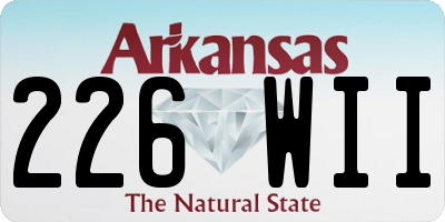 AR license plate 226WII