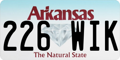 AR license plate 226WIK