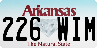 AR license plate 226WIM