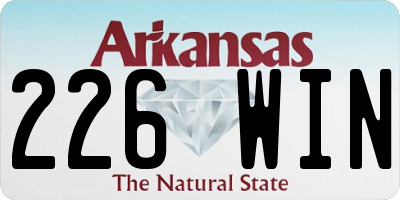 AR license plate 226WIN