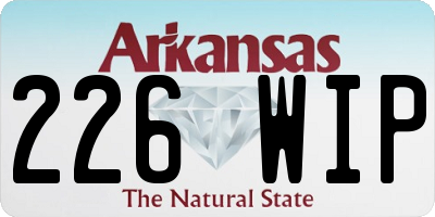 AR license plate 226WIP