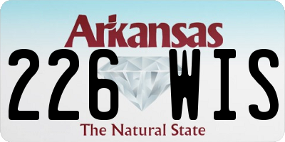 AR license plate 226WIS