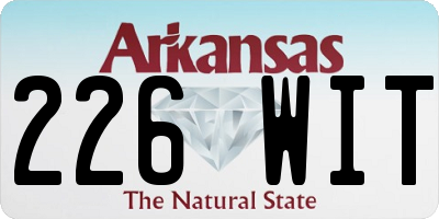 AR license plate 226WIT