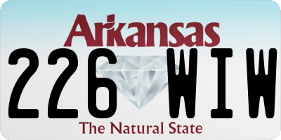 AR license plate 226WIW