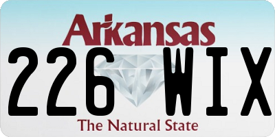 AR license plate 226WIX