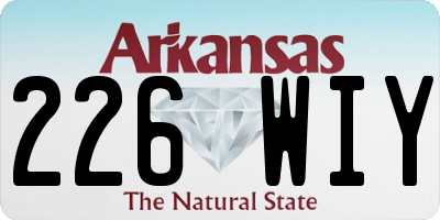 AR license plate 226WIY