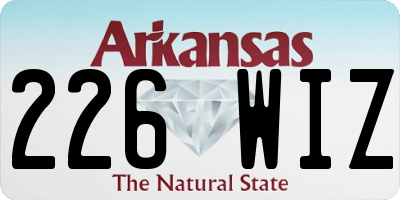 AR license plate 226WIZ