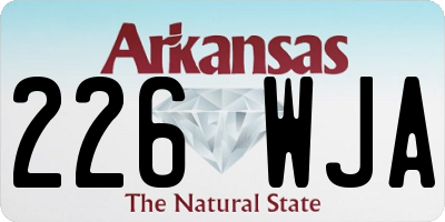 AR license plate 226WJA