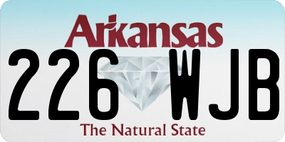 AR license plate 226WJB