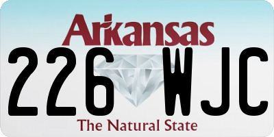 AR license plate 226WJC