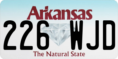 AR license plate 226WJD