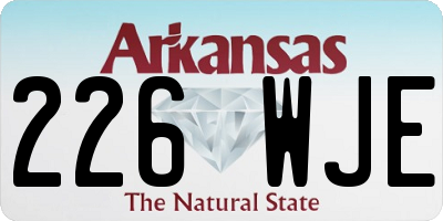 AR license plate 226WJE
